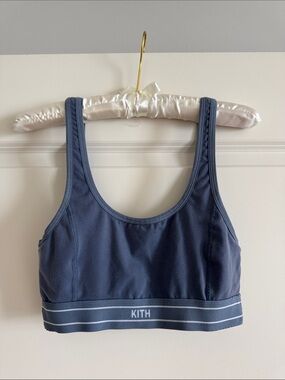Kith Blue Logo Elastic Sports Bra